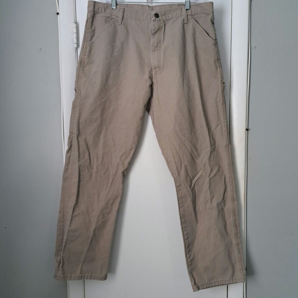 Rustler Men's Work Pants Light Tan Size 38x32